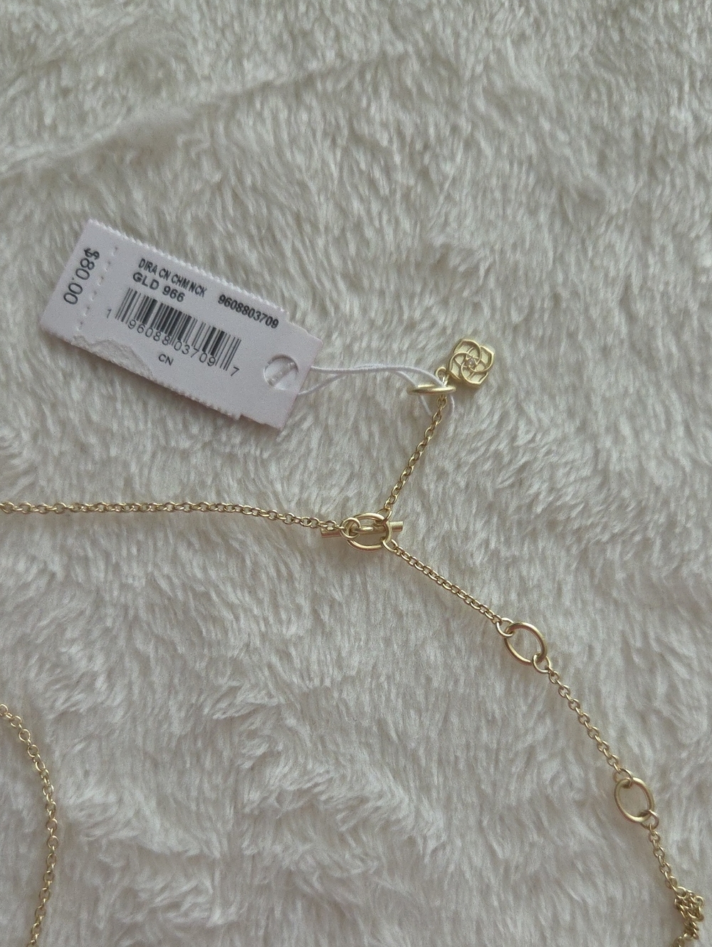 NWT Dira Gold Convertible Coin Charm Necklace in Watercolor Pink Orange - Picture 6 of 12